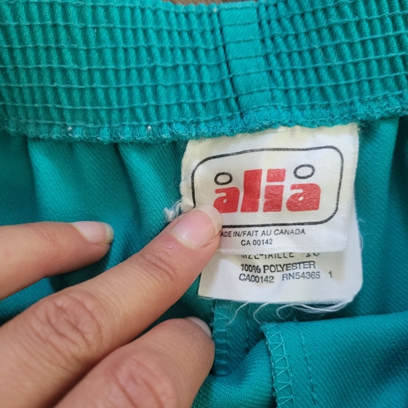 Vintage teal pleated trousers - Picture 11 of 12